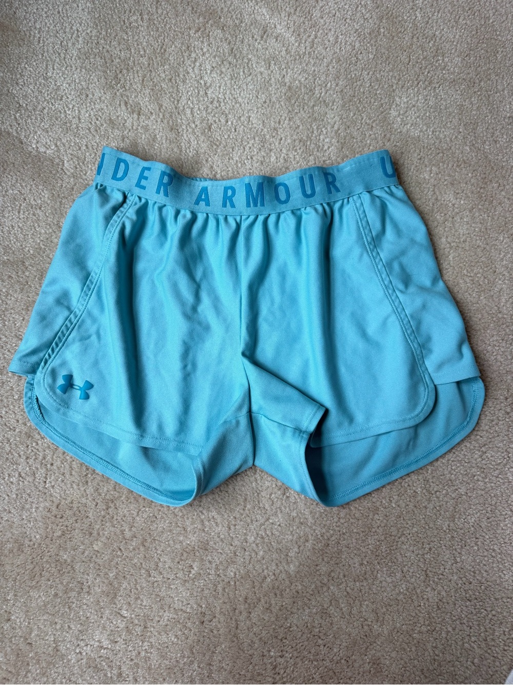 Under Armour Women's Aqua Blue Athletic Shorts